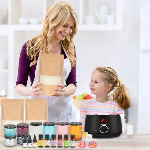 مجموعة صنع الشموع من ويتور، لوازم صنع الشموع مع شمع الصويا الرقمي الذي يذوب الشمع الأكثر دفئًا، مجموعة كاملة للبالغين المبتدئين، مجموعة صنع الشموع المعطرة للمبتدئين لعيد الميلاد in Kuwait