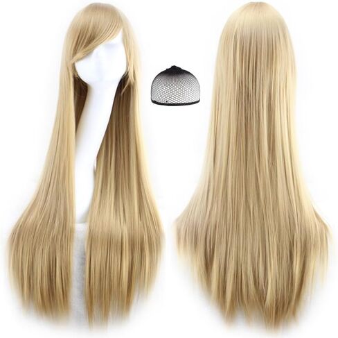 Yutniverse 32 بوصة شعر مستعار أبيض مع الانفجارات مع الشريط الأبيض الباروكات للنساء مع قفاز مستقيم طويل شعر مستعار أبيض شعر مستعار تأثيري للنساء فتاة شعر مستعار الاصطناعية الطرف مع مقطع الشعر in Kuwait