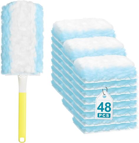 JOYMOOP Disposable Duster set,30 Count 360 Heavy Duty Duster Refills with 1 dusting wand,Disposable Dusters for Cleaning Home & Car, Multi-Surface Dusters, for Dusting Corners, Ceiling Fans, Furniture in Saudi Arabia