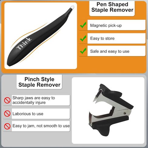 5PCS Magnetic Staple Remover Tool - Professional Stapler Remover, Staple Puller Remover, Quick Staple Remover Stick for Classroom, School, Office, Home in Saudi Arabia