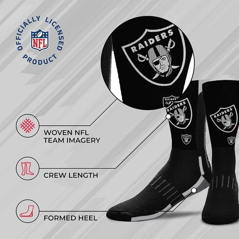 جوارب FBF NFL للكبار - ملابس يوم اللعبة - يمكن غسلها في الغسالة - الطقس الدافئ والبارد - الراحة والأناقة للرجال والنساء (ديترويت ليونز - أسود، متوسط ​​للكبار) in Saudi Arabia