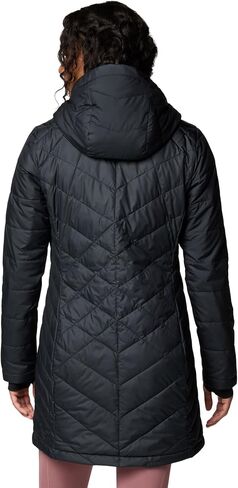 Columbia Women's Standard Heavenly Long Hooded Jacket, Black Cherry, X-Small in Saudi Arabia