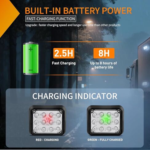Nilight 2PCS 42LED العنبر اللاسلكية أضواء القوية المغناطيسية المحمولة تحذير خطر الأضواء القوية سطح جبل للماء 5 أنماط ل12V 24V سيارات شاحنات فان الطرق الوعرة المركبات ATV in Kuwait