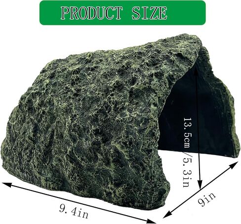 QUZIREVA Extra Large Reptile Hides and Caves Simulation Rock Reptile Hideout Terrarium Habitat Décor for Bearded Dragon Lizards Ball Python Snakes Turtle Large Reptiles Amphibians in Saudi Arabia
