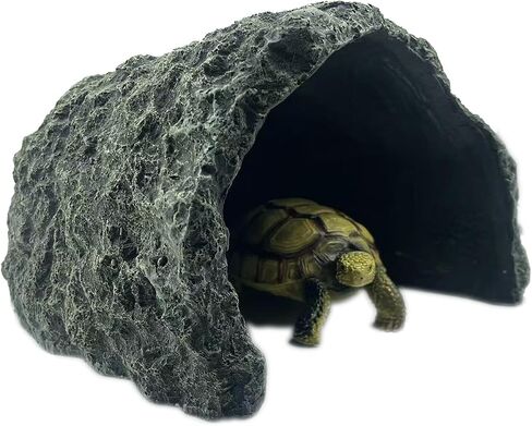 QUZIREVA Extra Large Reptile Hides and Caves Simulation Rock Reptile Hideout Terrarium Habitat Décor for Bearded Dragon Lizards Ball Python Snakes Turtle Large Reptiles Amphibians in Saudi Arabia