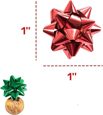 YAOFAR 150pcs 1 Inch Mini Gift Bow 6 Color 1" Wrap Bow Self Adhesive for Small Presents Wrapping Christmas Birthday Holiday Party Decor (1in) in Saudi Arabia