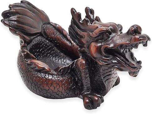 Tiny 3½" High Brown Sitting Grumpy Gorilla Ashtray With Lid - Miniature Hand Made Painted Resin Ape Animals Decorative Figurines Ashtrays Cigarette Holder Home Décor Accents Souvenirs Gifts in Kuwait