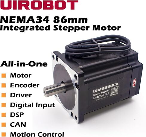 UIROBOT Nema 34 86mm Stepper Motor, Integrated Servo Stepper Smart Motor with Encoder, Driver & Motion Controller, 2000RPM 2-8A 24-36VDC in Saudi Arabia