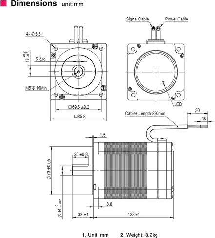 UIROBOT Nema 34 86mm Stepper Motor, Integrated Servo Stepper Smart Motor with Encoder, Driver & Motion Controller, 2000RPM 2-8A 24-36VDC in Saudi Arabia