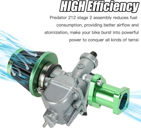 YOXUFA VM22 212cc مجموعة المكربن ​​للمفترس 212 224 196cc كولمان CT200U CT200U-EX BT200X Baja Warrior MB200 دراجة صغيرة KT196 Go Kart 6.5HP GX160 أجزاء محرك عالية الأداء مع كاتم صوت العادم in Kuwait