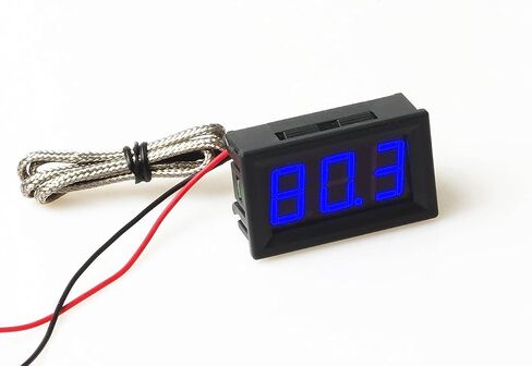 -76-999℉ Green LED Digital high Temperature Precision Thermometer Industrial Thermometer K Type thermocouple M6 Probe DC 12V 24V CAR (Green) in Saudi Arabia