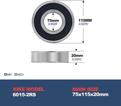 XiKe 6014-2RS Double Rubber Seal Bearings 70x110x20mm, Pre-Lubricated and Stable Performance and Cost Effective, Deep Groove Ball Bearings. in Saudi Arabia