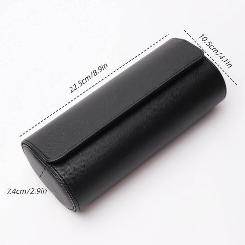 Gipsofila Watch Roll Travel Case 3 slot, PU Leather Watch Rolls Box For Men, Watch Organizer for 3 Watch, Watch Case with Removable Pillows for Watch Storage/Travel in Saudi Arabia