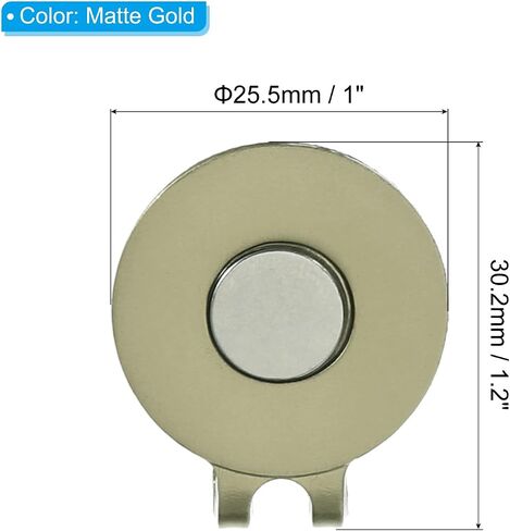 PATIKIL Magnetic Golf Hat Clip, 2 Pack Metal Golf Ball Marker Holder for Golf Caps Gloves, Matte Nickel in Saudi Arabia