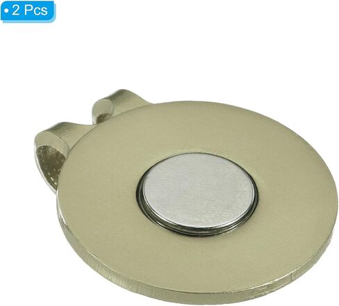 PATIKIL Magnetic Golf Hat Clip, 2 Pack Metal Golf Ball Marker Holder for Golf Caps Gloves, Matte Nickel in Saudi Arabia