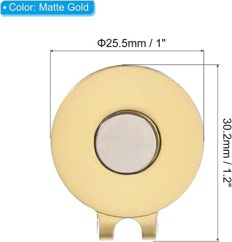 PATIKIL Magnetic Golf Hat Clip, 2 Pack Metal Golf Ball Marker Holder for Golf Caps Gloves, Matte Nickel in Saudi Arabia