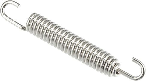 X AUTOHAUX 4 قطعة الدراجات النارية العالمي العادم الأنابيب الربيع 80 مللي متر 3.15 "الفولاذ المقاوم للصدأ العادم الأنابيب خطاف بنابض تعديل ملحق فضي لهجة in Kuwait