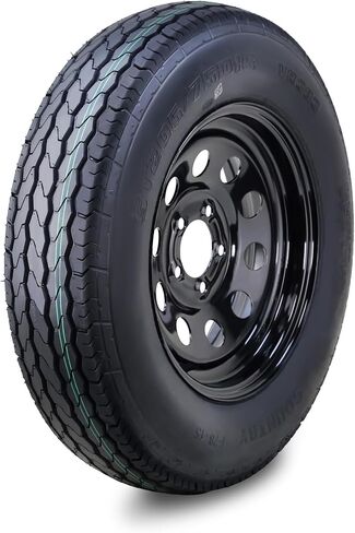 Free Country Trailer Tire Wheel Assembly ST205/75D15 6-Ply C 101L 5 Lug on 4.5" PCD Black Mod Wheel in Saudi Arabia