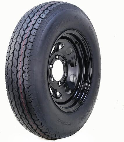Free Country Trailer Tire Wheel Assembly ST205/75D15 6-Ply C 101L 5 Lug on 4.5" PCD Black Mod Wheel in Saudi Arabia