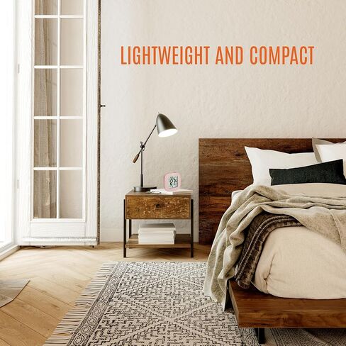 MARATHON Compact Alarm Clock with Temperature and Date (White) in Kuwait