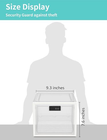 Lock Box for Refrigerator Snack Food, Plastic Medication Lock Box for Medicine Safe, Clear Lockable Storage Box for Personal Items, Phone Jail, Box with Lock for Home/Dorms/Office Storage Lockers in Saudi Arabia