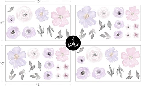 Sweet Jojo Designs Farm Animals Large Peel and Stick Wall Decal Stickers Art Nursery Decor Mural - Set of 4 Sheets - Watercolor Farmhouse Barn Horse Cow Sheep Pig Chicken Sheep Goat Barnyard in Saudi Arabia