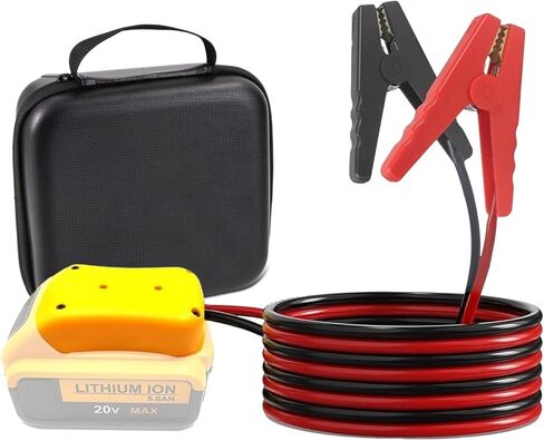 Beleeb Jumper Cables for Car with Adapter for DEWALT 20V Batteries, 8AWG 4.92FT Auto Booster Cable for Jump Starting Car Using Tool Battery in Saudi Arabia