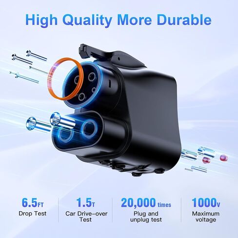 NACS to CCS1 Charging Adapter, 𝟮𝟬𝟮𝟰 𝗨𝗽𝗴𝗿𝗮𝗱𝗲𝗱 Max 500A 250KW, Fit for Tesla to CCS Adapter Compatible with Tesla Supercharger Station,Fit for Ford EVs,Fit for Rivian R1T, R1S, R2, R3,GM EV in Saudi Arabia