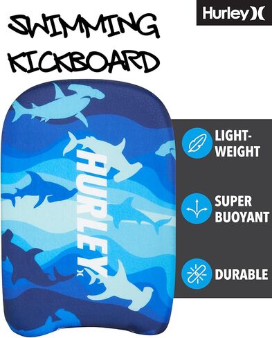 Hurley Swimming Kickboard - Kids Swimming Aid & Training Boogie Board - Learn to Swim Safety Pool Toy for Children (16 Inches) in Saudi Arabia