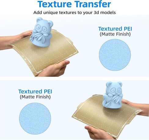 BIQU CryoGrip™ Panda Build Plate for Bambu-lab X1C X1E P1S P1P A1, Room Temp Cold Printing, Double-Sided Textured Spring Steel Sheet, 257x257mm, 1 Piece, Grey in Kuwait