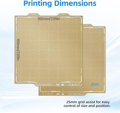 BIQU CryoGrip™ Panda Build Plate for Bambu-lab X1C X1E P1S P1P A1, Room Temp Cold Printing, Double-Sided Textured Spring Steel Sheet, 257x257mm, 1 Piece, Grey in Kuwait