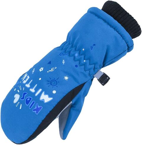 XTACER Kids Ski Snow Gloves Snowboard Winter Warm Cold Weather Gloves for Boys Girls Children (Black Mittens, S (6-8 Years Old)) in Saudi Arabia