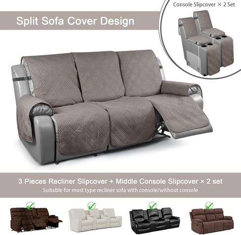 TAOCOCO 100% Waterproof Dog Sofa Cover Reversible Chaise Cushion Cover for Dogs Pet Couch Cover for Sectional Sofa U Shape Sofa Furniture Protector, 40x50 Inch (Pack of 1)(Chaise, Dark Grey)… in Kuwait
