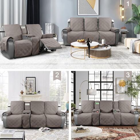 TAOCOCO 100% Waterproof Dog Sofa Cover Reversible Chaise Cushion Cover for Dogs Pet Couch Cover for Sectional Sofa U Shape Sofa Furniture Protector, 40x50 Inch (Pack of 1)(Chaise, Dark Grey)… in Kuwait