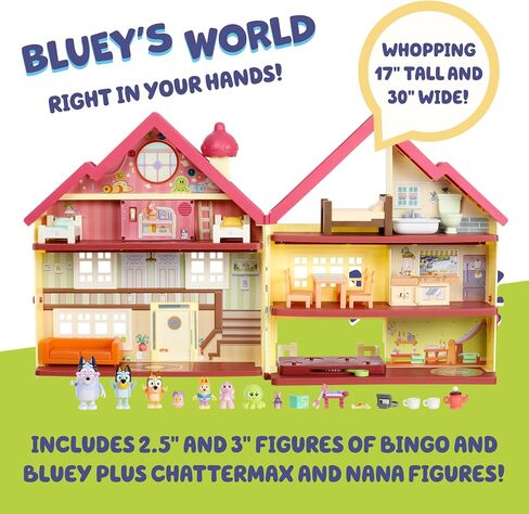 Bluey Celebration Home, Help Celebrate Birthday, with 11 Play Pieces of Removable Furniture and Accessories, Plus 1 Exclusive 2.5 Inch Figure in Saudi Arabia