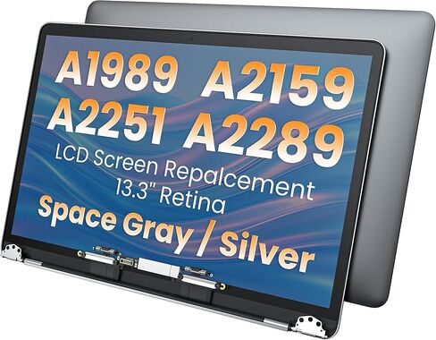 DZLQS A1989 A2159 A2251 A2289 مجموعة شاشة LCD بديلة متوافقة مع MacBook Pro 13 بوصة 2018 2019 2020 Year Retina (رمادي فلكي) in Kuwait
