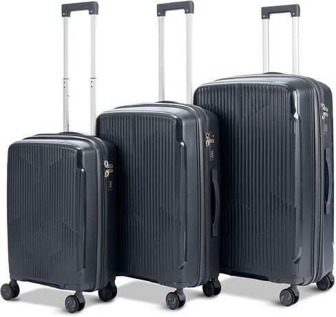 مجموعة أمتعة Nazhura، مجموعة حقائب سفر مكونة من 3 قطع، مقاس 20 بوصة، 24 بوصة، 28 بوصة، مجموعة أمتعة للحمل، مجموعة أمتعة سفر، حقيبة كبيرة بعجلات in Kuwait