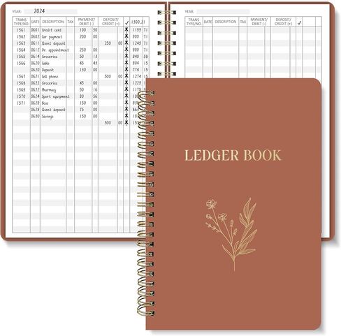 Accounting Ledger Book - Expense Tracker Notebook for Home Budget Tracking - A5 Finance Book - Bill Tracker Notebook for Small Business Bookkeeping - Finance Planner - Expense Ledger Book in Saudi Arabia