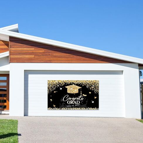 2024 Graduation Party Decorations - Graduation Decorations Class of 2024, Graduation Party Supplies, Graduation Backdrop, Graduation Banner, Gold and Black Graduation Decorations in Saudi Arabia