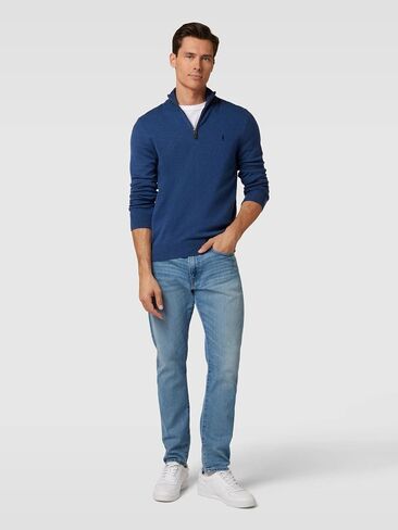 POLO RALPH LAUREN Men's Quarter-Zip Wool Blend Sweater (Medium, Red) in Saudi Arabia