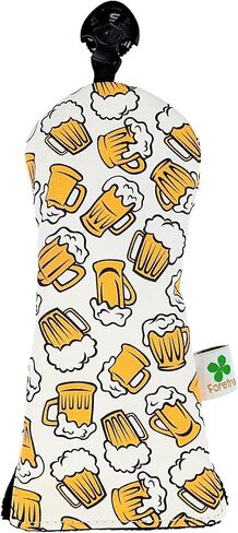 Limited Edition Beer Mugs Pattern Putter Headcover Quality PU Leather Magnetic Closure for Blade Style Putters in Saudi Arabia