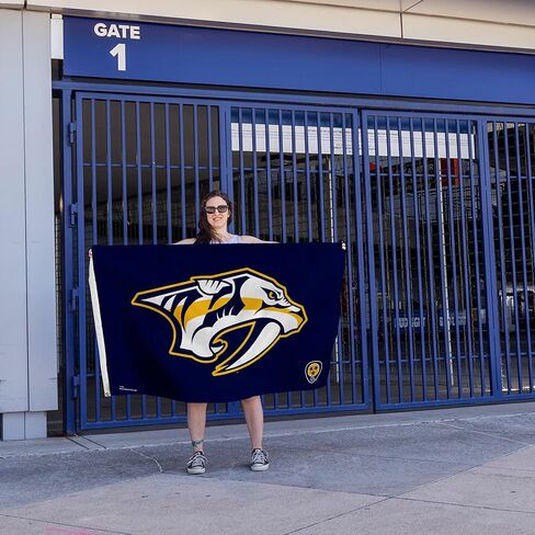 NHL Rico Industries Stripe 3' x 5' Banner Flag Single Sided - Indoor or Outdoor - Home Décor - Great Gift Item for Fans (New York Rangers) in Saudi Arabia