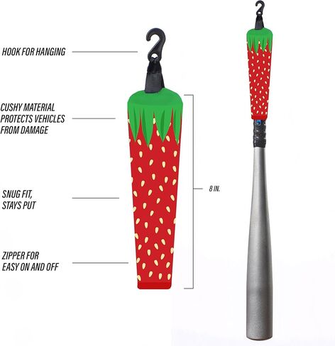 غطاء واقٍ لمقبض مضرب البيسبول والكرة اللينة - متين، واقٍ، وخطاف لتعليق الخفافيش على السياج بتصميمات أنيقة | يناسب الشباب والكبار الخفافيش | النجوم in Kuwait