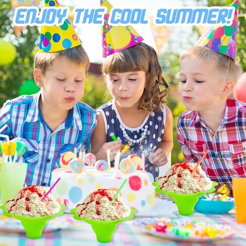 200PCS 8oz Colorful Flower Shaped Snow Cone Cups with Spoon Straws,Plastic Shaved Ice Drip Cups Reusable Plastic Snack Ice Cream Bowls for Kids Party Summer Cookout Food Service in Kuwait