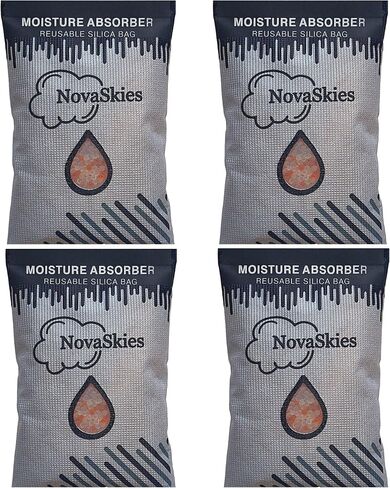 Rechargeable Silica Desiccant Bags | Dehumidifier (2-Pack, 200g Each) | Color Indicating Reusable | Moisture Absorber | Dampness Absorber for Cars, Basement, Storage, Boats, Gun Safe & more in Saudi Arabia