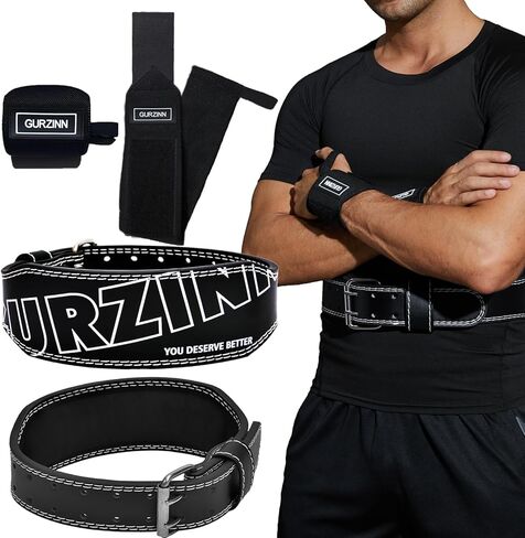 حزام رفع الأثقال 4 بوصة حزام جلدي مبطن بالفوم لدعم الظهر حزام الصالة الرياضية لكمال الأجسام القرفصاء ورفع الأثقال حزام رفع الأثقال للرجال والنساء لفافة معصم مجانية (أرجواني/XS) in Kuwait
