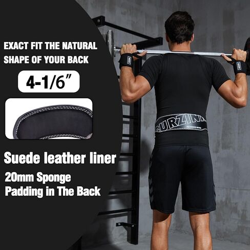 حزام رفع الأثقال 4 بوصة حزام جلدي مبطن بالفوم لدعم الظهر حزام الصالة الرياضية لكمال الأجسام القرفصاء ورفع الأثقال حزام رفع الأثقال للرجال والنساء لفافة معصم مجانية (أرجواني/XS) in Kuwait