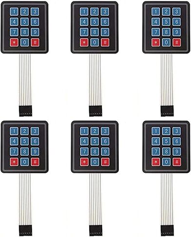 risingsaplings 6pcs 4x4 16 Key Matrix Array Membrane Switch Keypad Keyboard for Arduino AVR PIC in Saudi Arabia