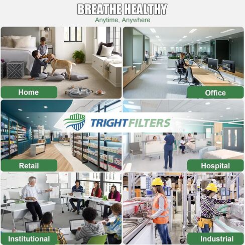 TRIGHTFILTERS 12x12x1 فلتر هواء 6 عبوات، متين MERV 8 مرشحات فرن HVAC AC منزلية مطوية، استبدال مرشح مكيف الهواء المدمج خفيف الوزن in Saudi Arabia