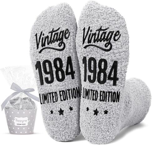 HAPPYPOP 40th Birthday Gifts Ideas for Men - Socks for 40 Year Olds, 1984 Birthday Gifts, Best Gifts for 40 Year Old Middle Aged Man in Saudi Arabia